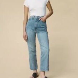 Shaina Mote Crop Jean in Superwash Indigo